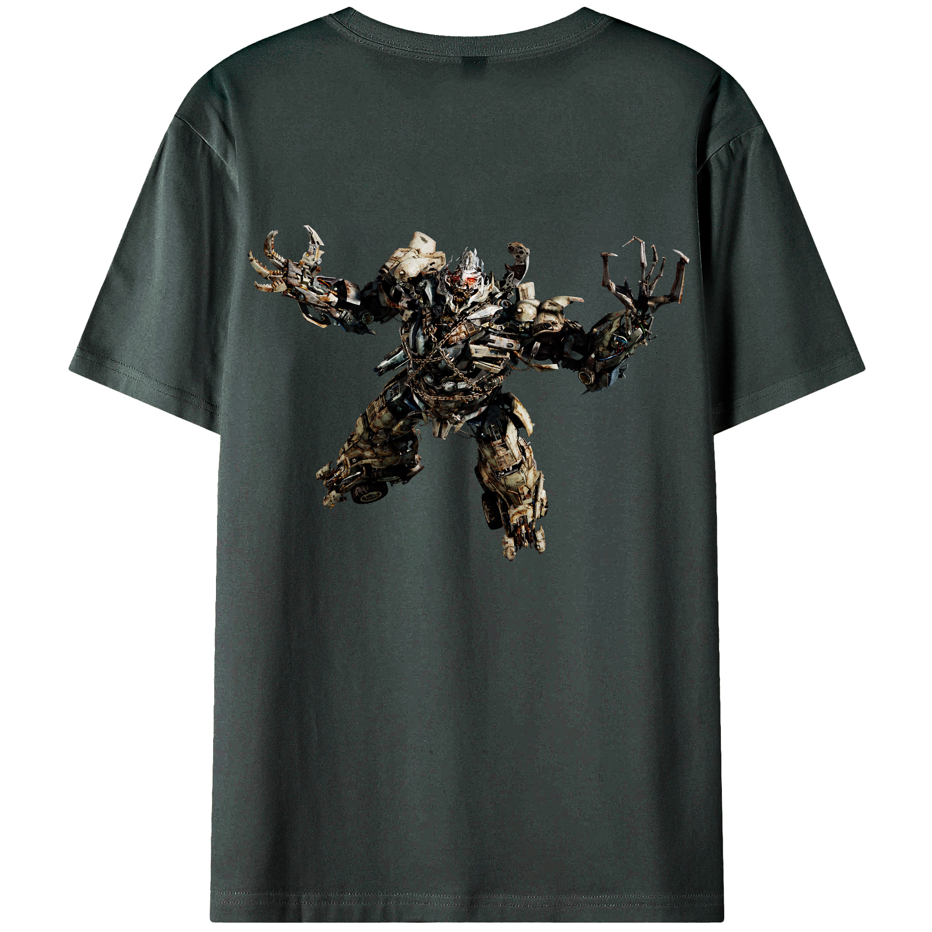 （画像用） Transformers トランスフォーマー 綿100％ メンズ半袖Tシャツ（バックプリント） 通気性